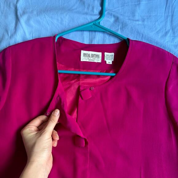vintage 80s fuchsia Special Editions dress - Picture 3 of 5